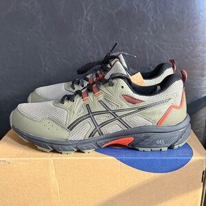 ASICS Men's Gel-Venture 8 Trail Shoes - Olive and Black